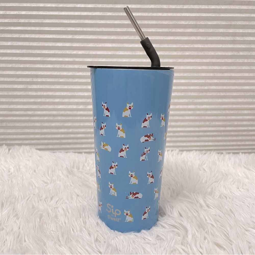 S'ip by S'well Stainless Steel Tumbler, 24-oz, Frenchies Forever 710 ml‎